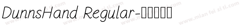 DunnsHand Regular字体转换
